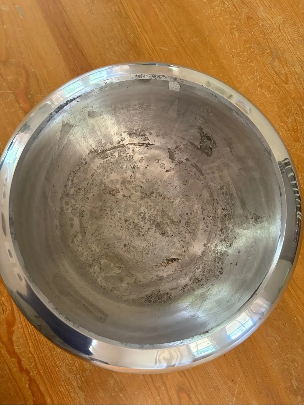 Great condition large silver metal  low bowl Avenue planter by Accent Design.